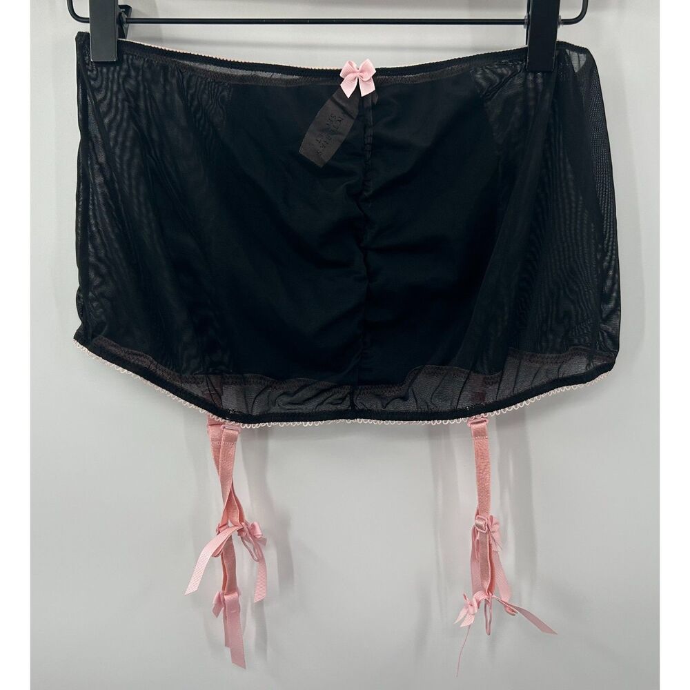 NWT Victoria's Secret VTG Sexy Little Things Satin Skirt Garter Lingerie Large